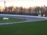 Danny Yanda dives into Turn 1 at Lancaster Speedway - Just a little lean
